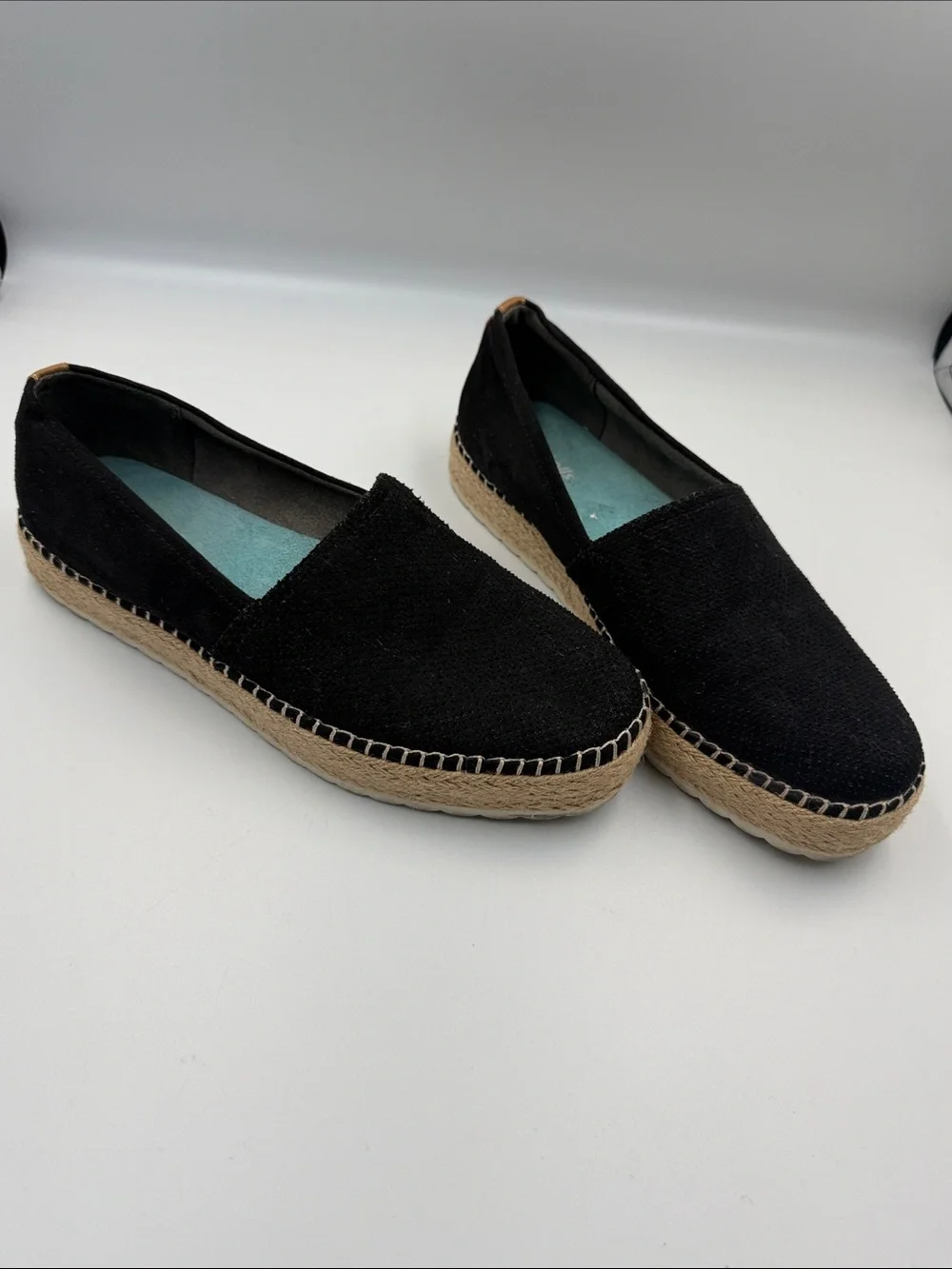 Dr. Scholl's Black Espadrille Platform Slip-Ons